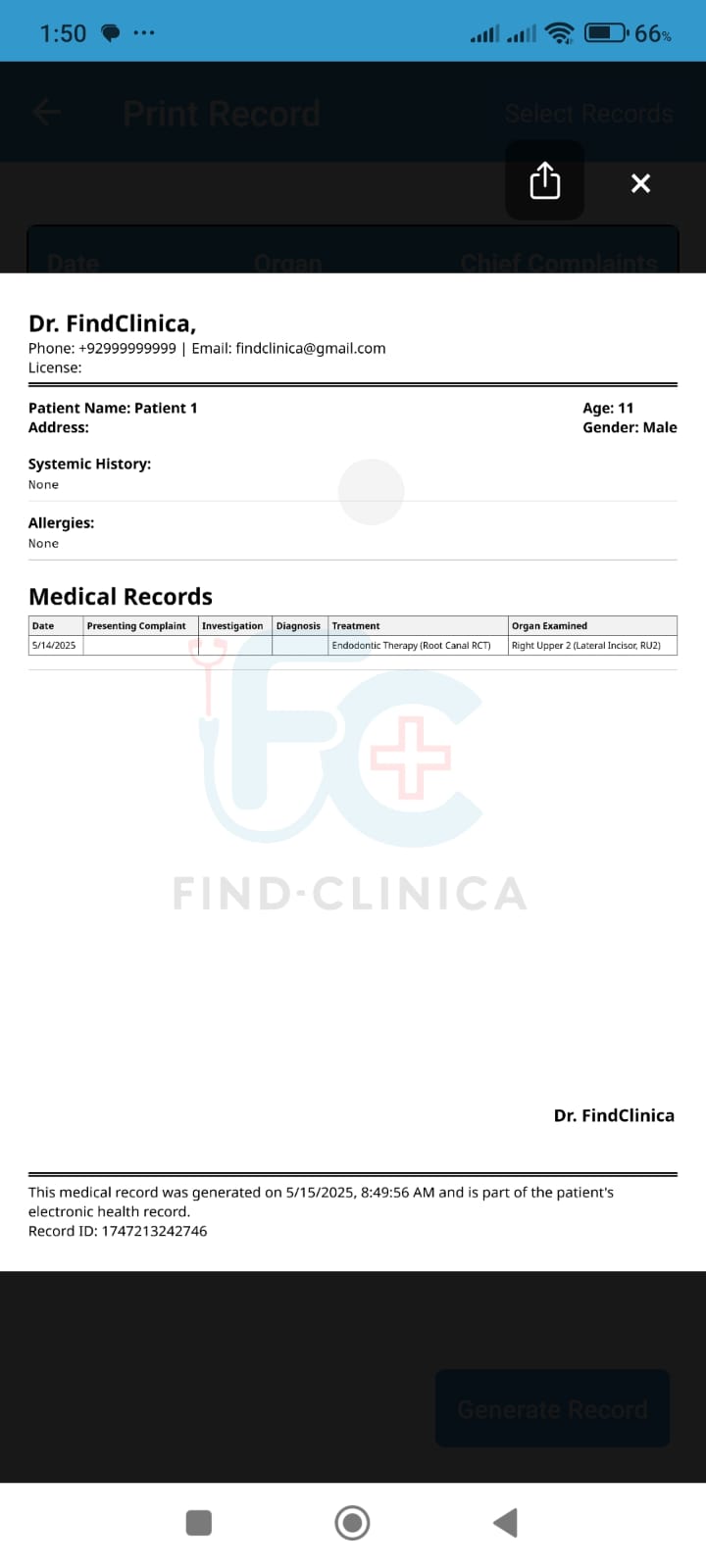Print Medical Records
